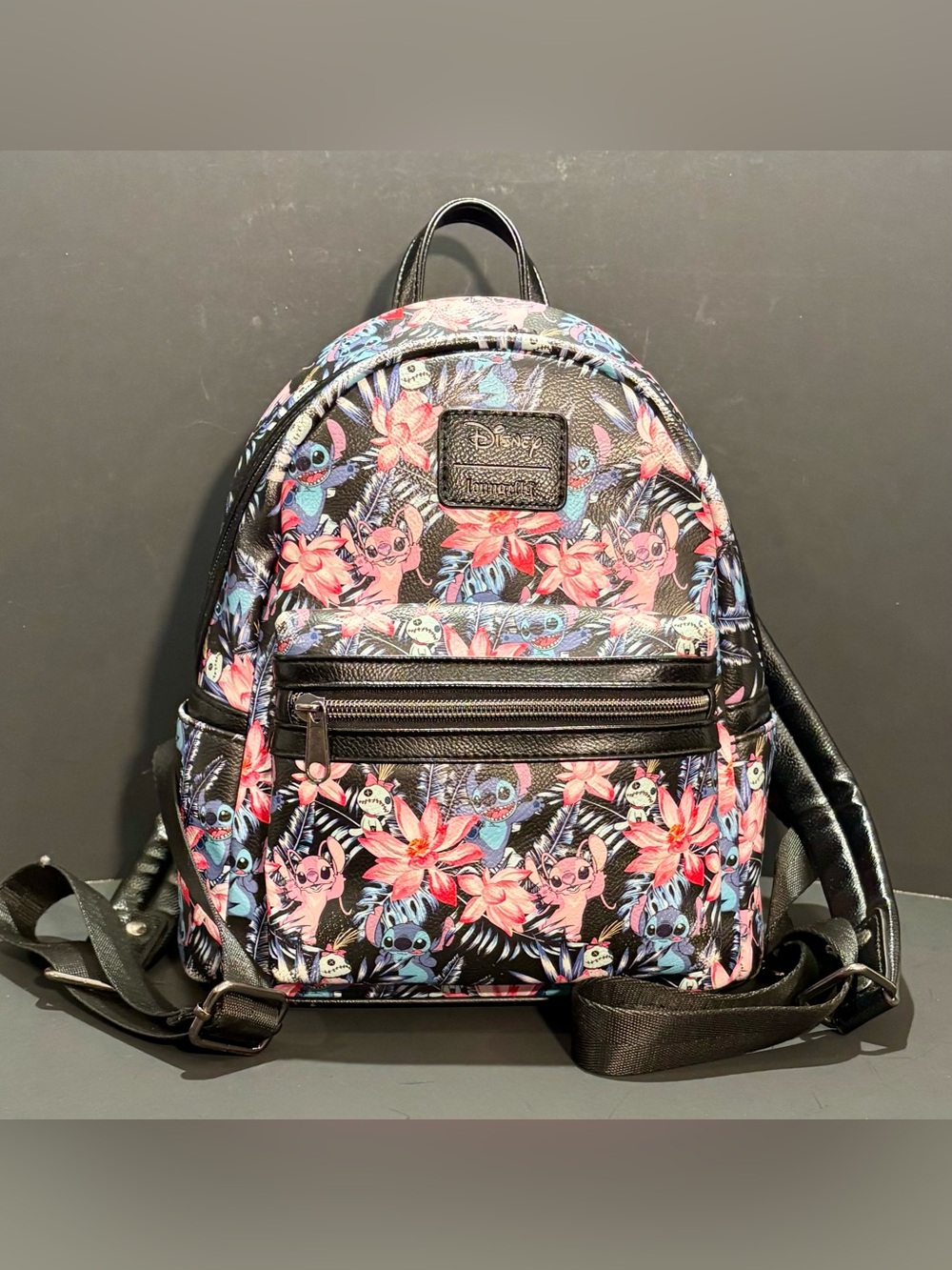 Loungefly Lilo & Stitch Angel Character Tropical Floral Disney Mini Backpack